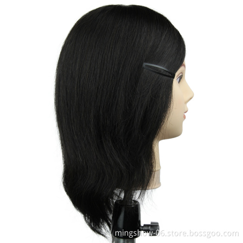 factory wholesales100% human hair hairdressing salon female training head
